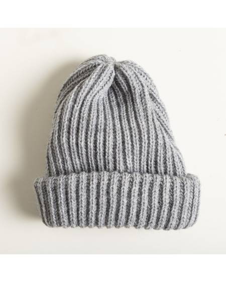 Шапка женская крупная вязка серая