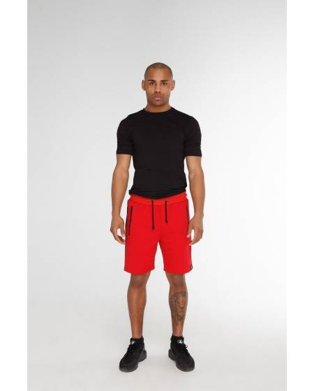 Men's shorts with stripes red