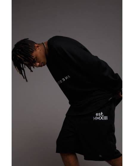 OVERSIZE shorts with embroidery est. MMXIII black