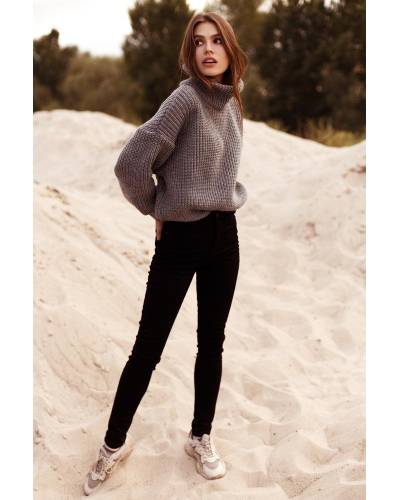 Women's OVERSIZE sweater CROP grey