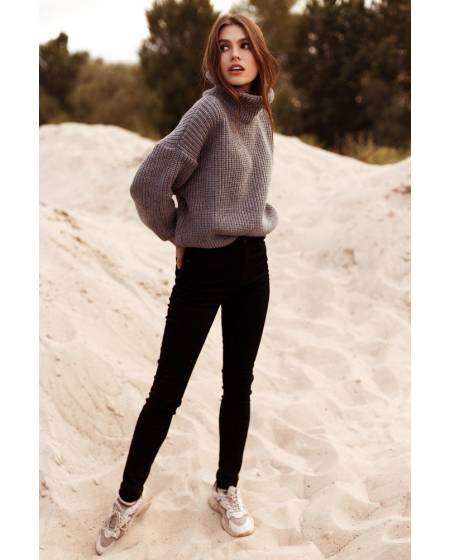 Women's OVERSIZE sweater CROP grey