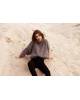 Women's OVERSIZE sweater CROP grey