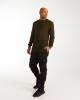Sweater men's elongated slit green
