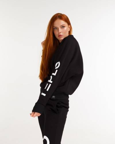 Світшот жіночий принт TEPLO чорний