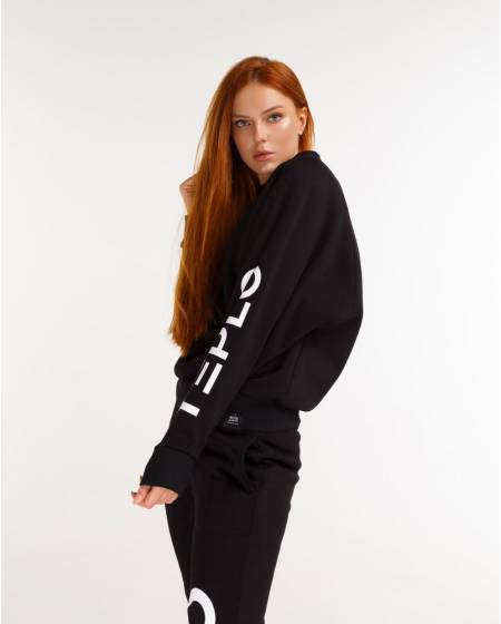 Sweatshirt women's print TEPLO black
