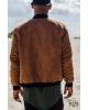 Бомбер мужской Street эко-замш рыжий