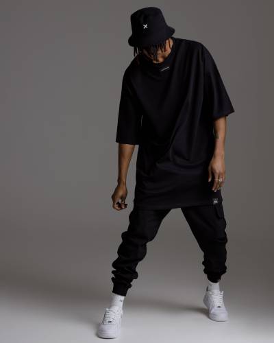 Футболка extra long чорна