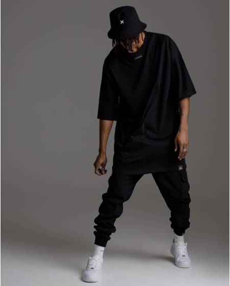 Футболка extra long чорна