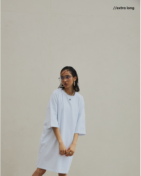 Women's T-shirt Extra long X white