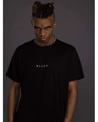 Футболка мужская с вышивкой BLVCK черная