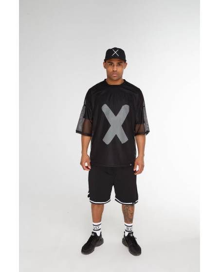 T-shirt men's mesh OVERSIZE black