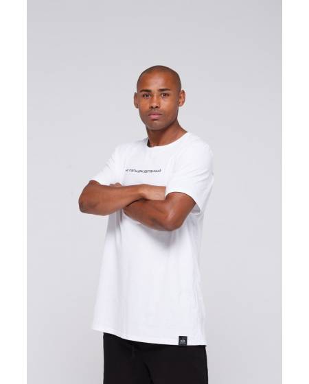 T-shirt with embroidery NOT FINGER-DELANIUM - white