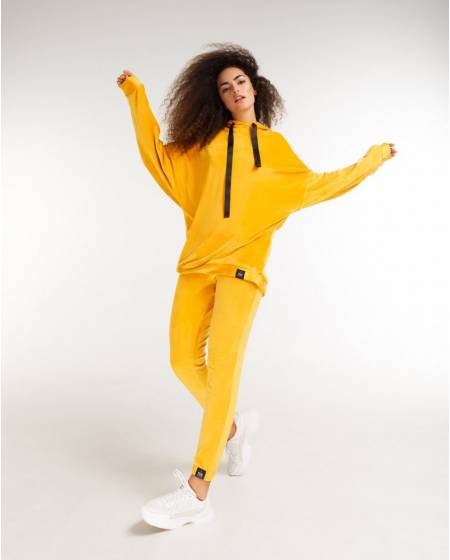 Hoody Velor Female Mustard