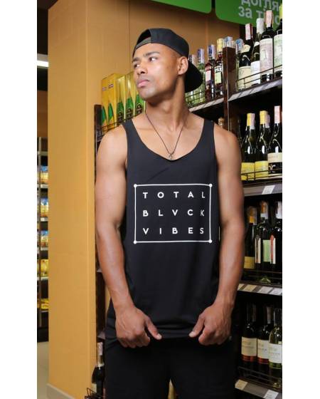 Майка з принтом подовжена і необробленими краями чорна