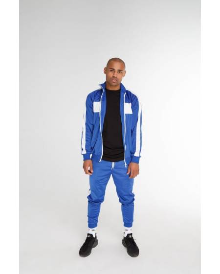 Royal blue with white color slim fit men tracksuit manufacture by Hawk Eye  Sports ( PayPal Accepted ), View Polyester/Cotton custom Track Suit for Men  tracksuit…