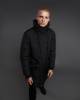 Пуховик мужской с высоким горлом черный