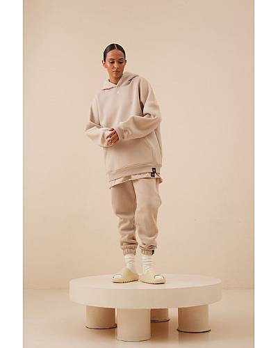 GROUNDED hoodie set Tapioca | women