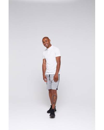 Шорты мужские с лампасами серые