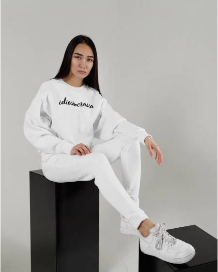 Pants women's fleece white SHTJ-03