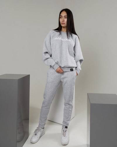 Pants women's fleece gray SHTJ-02