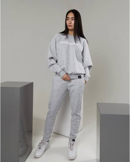 Pants women's fleece gray SHTJ-02