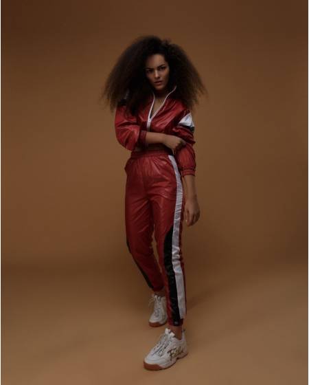 Штаны LACQUER SET Cherry Orchid красные