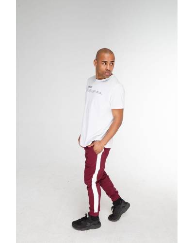 Pants men's gohery with lampasi Burgundy