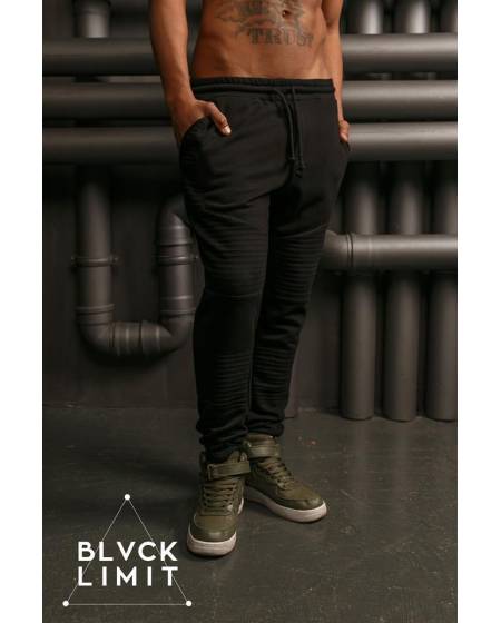 Штаны со стегаными элементами на флисе