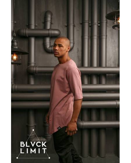 Футболка чоловіча з округленим низом рожева