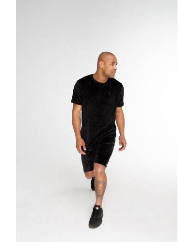 Футболка мужская велюр черная