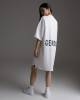 Unisex extra long white t-shirt