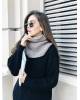 Scarf cowl women's knit light brown