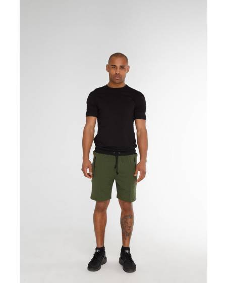 Men's shorts with stripes khaki
