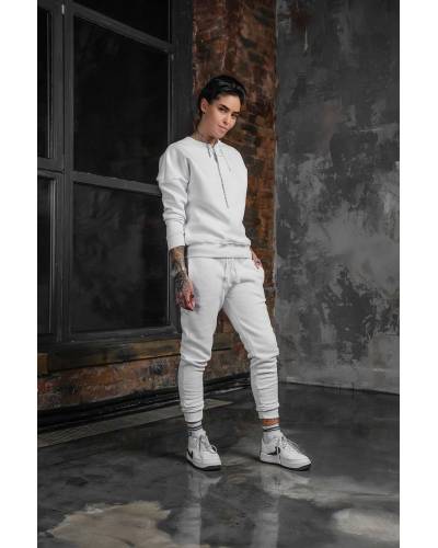 Штаны женские на флисе белые SHTTJ-03