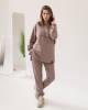 Women's pants OVERSIZE with embroidery est. MMXIII mocha