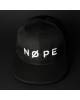 Снепбек чоловічий з вишивкою NOPE чорний