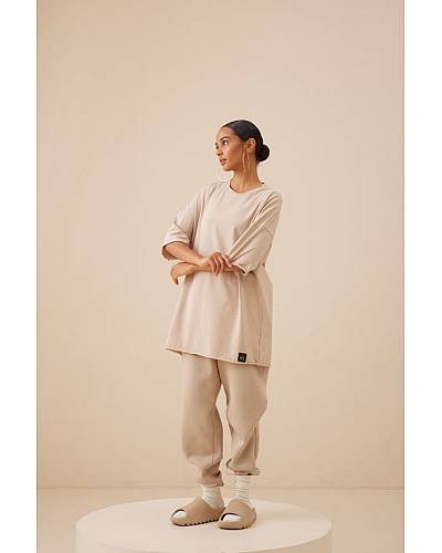 Woman's T-shirt Color basic Tapioca 2