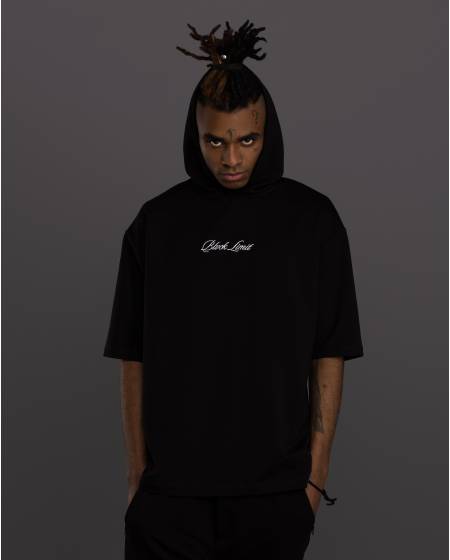 Футболка чоловіча з капюшоном BLVCK LIMIT чорна