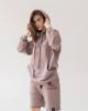 Худи женский OVERSIZE с вышивкой ЭЙФОРИЯ мокко