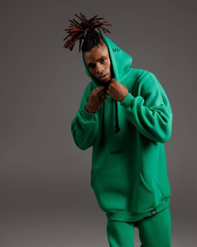 Hoodie men NOIR N7 Lime