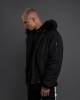Куртка мужская с капюшоном - черная