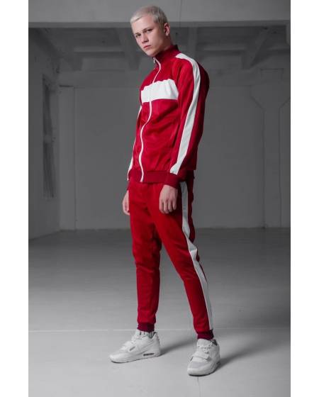 Мастерка мужская спортивная бордовая