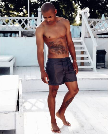 Men's dark gray swimming trunks