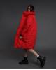 Пуховик женский ACE высокое горло красный