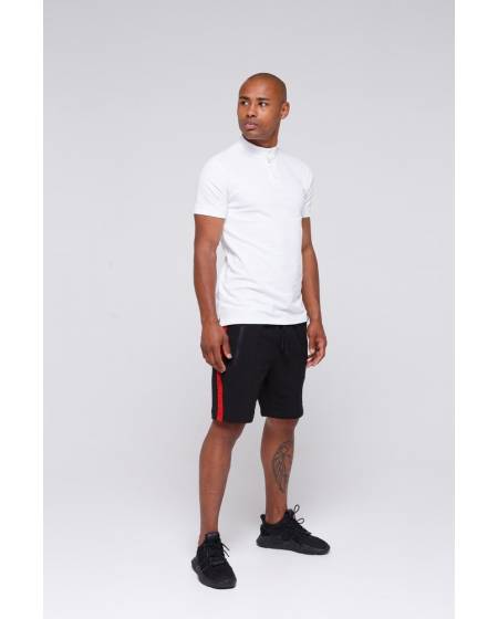 Men's shorts with stripes black