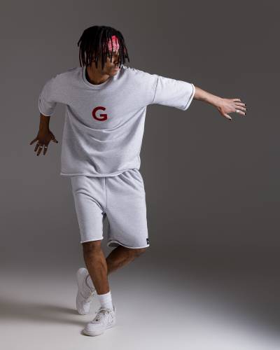 Шорты oversize меланж