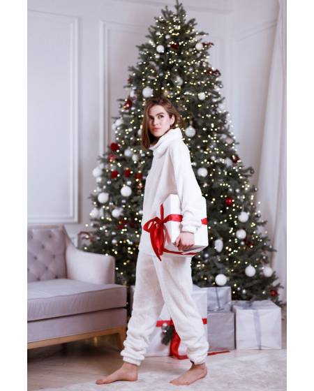 Штаны плюшевые белые