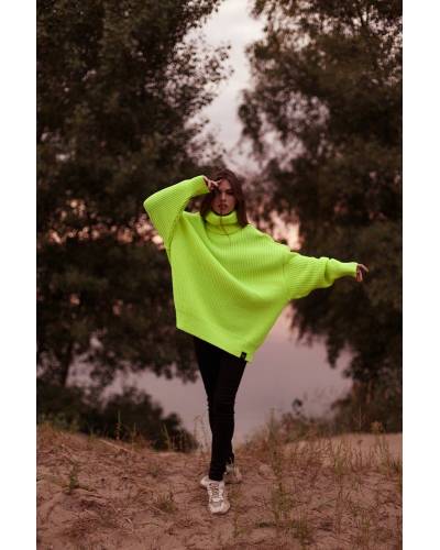 Свитер женский OVERSIZE NEON - лимонный