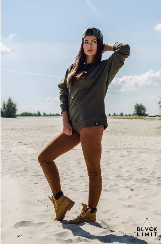 свитшот хаки женский
