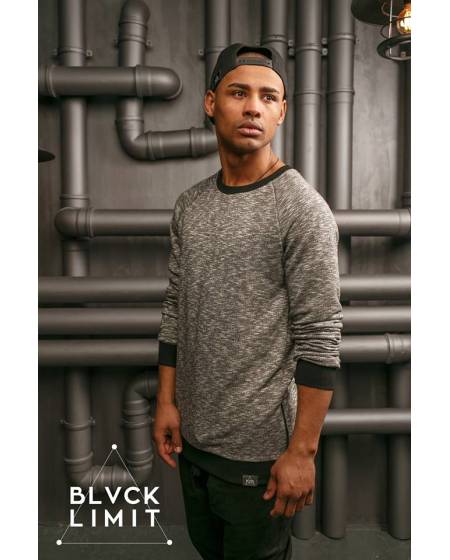 Світшот чоловічий з замками з боків сірий